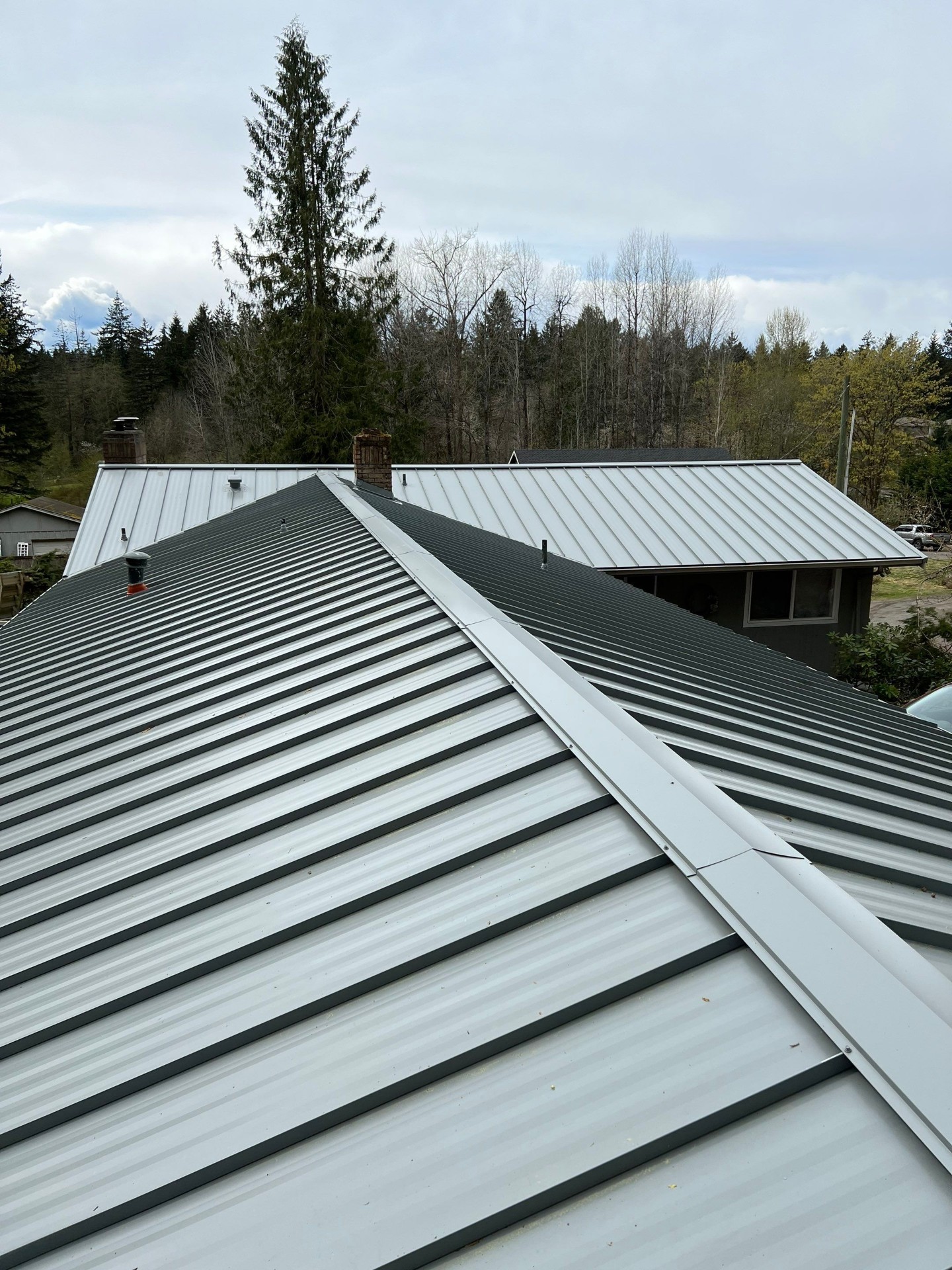Standing-seam metal roof